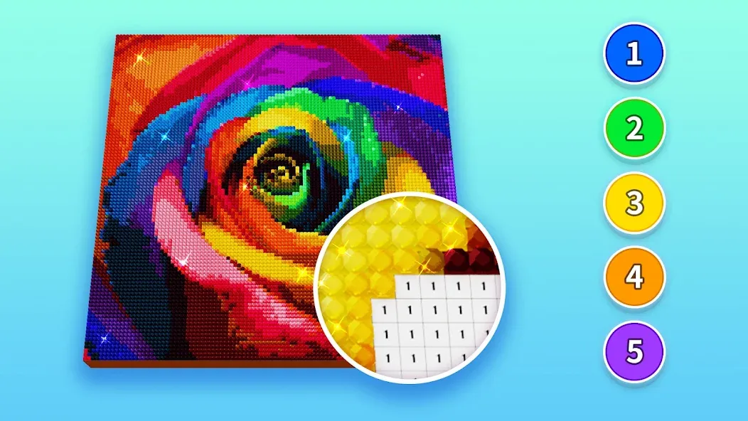 Diamond Painting by Number (Даймонд пейнтинг по номерам) [МОД Много денег] APK Android Screenshot 3