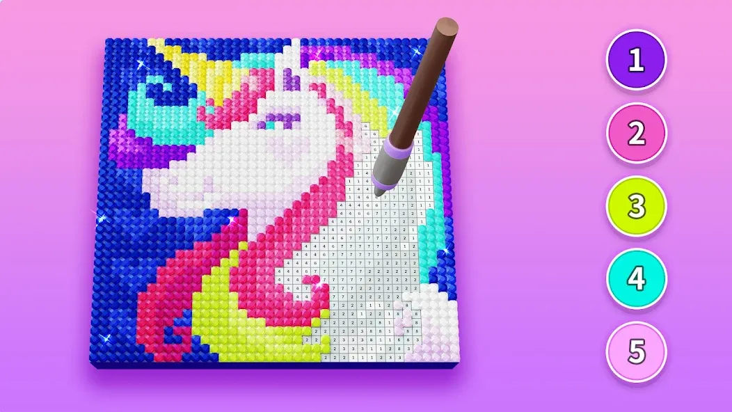 Diamond Painting by Number (Даймонд пейнтинг по номерам) [МОД Много денег] APK Android Screenshot 4