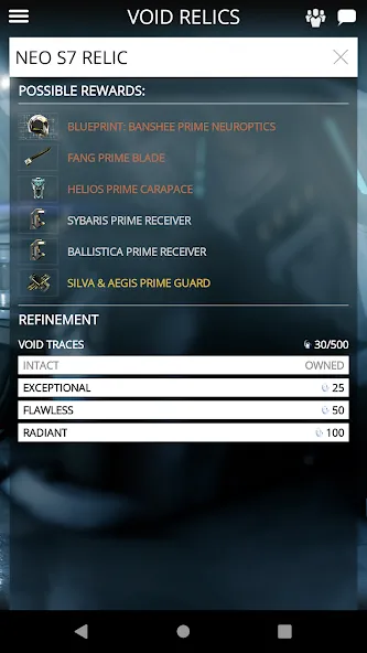 Warframe Companion (Уорфрейм Компаньон) [МОД Бесконечные монеты] APK Android Screenshot 5