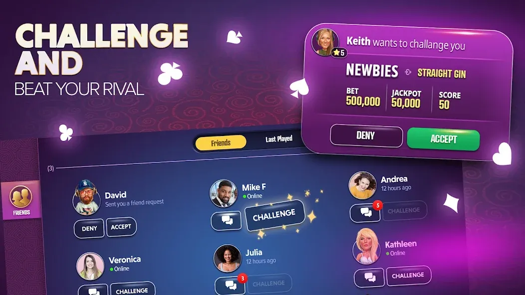 Gin Rummy Extra - Online Rummy (Джин Рамми Экстра) [МОД Premium] APK Android Screenshot 3