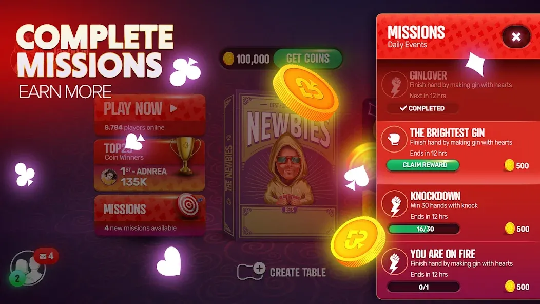 Gin Rummy Extra - Online Rummy (Джин Рамми Экстра) [МОД Premium] APK Android Screenshot 4