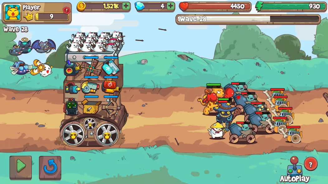 CatnRobot Idle TD: Battle Cat (КэтТауэр Айдл ТД) [МОД Все открыто] APK Android Screenshot 5