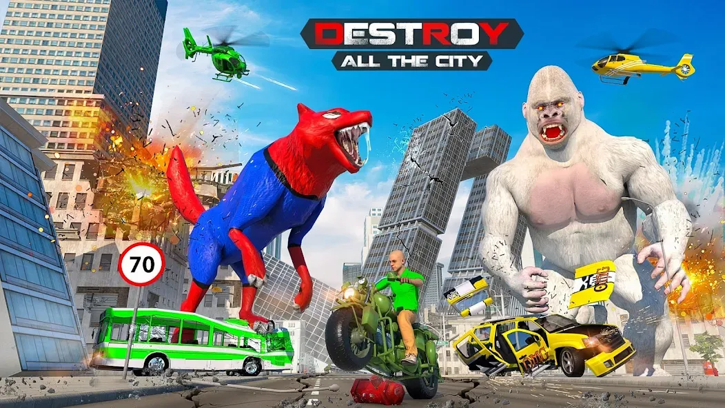 Giant Gorilla Bigfoot Monster (Энгри Горилла) [МОД Все открыто] APK Android Screenshot 1