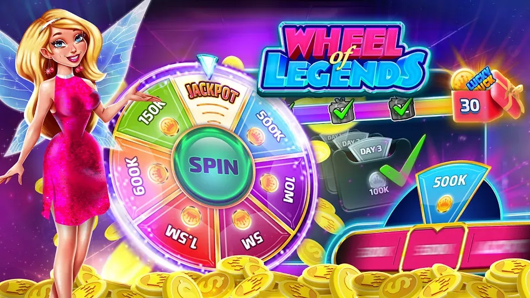 Best Casino Legends 777 Slots (Бест Казино Легенды 777 Слотс) [МОД Много денег] APK Android Screenshot 4