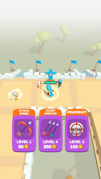 Wild Archer: Castle Defense (Ланд Инвейдер) [МОД Много денег] APK Android Screenshot 3