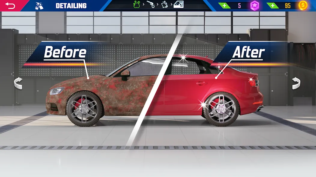 Car Detailing Simulator 2023 [МОД Бесконечные монеты] APK Android Screenshot 2