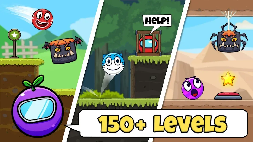 Red Ball Roller (Ред Болл Роллер) [МОД Меню] APK Android Screenshot 2