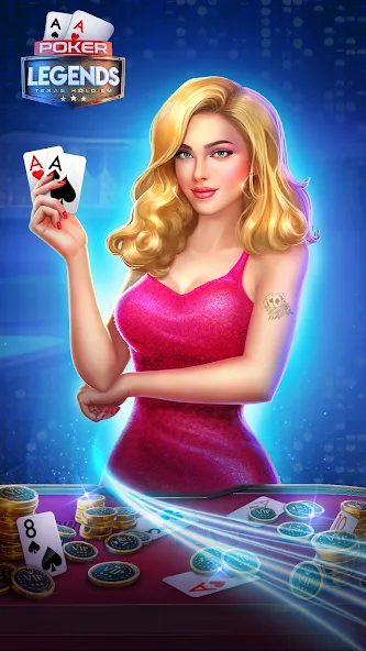 Poker Legends - Texas Hold'em (Покер Легенды) [МОД Меню] APK Android Screenshot 1