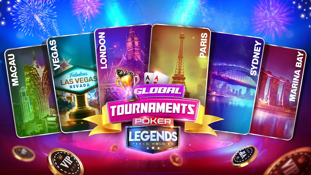 Poker Legends - Texas Hold'em (Покер Легенды) [МОД Меню] APK Android Screenshot 3