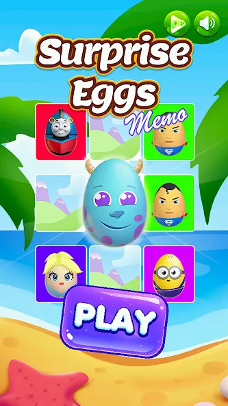 Surprise Eggs Memory (Сюрприз Яйца Мемо) [МОД Mega Pack] APK Android Screenshot 1