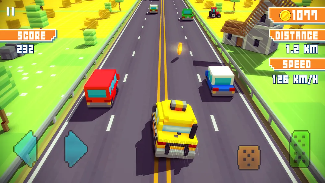 Blocky Highway: Traffic Racing (Блоки Хайвей) [МОД Много денег] APK Android Screenshot 5