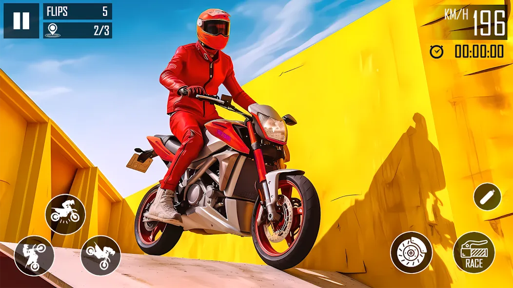 Ultimate Bike Stunt: Bike Game (Ультимейт Байк Стант) [МОД Все открыто] APK Android Screenshot 3