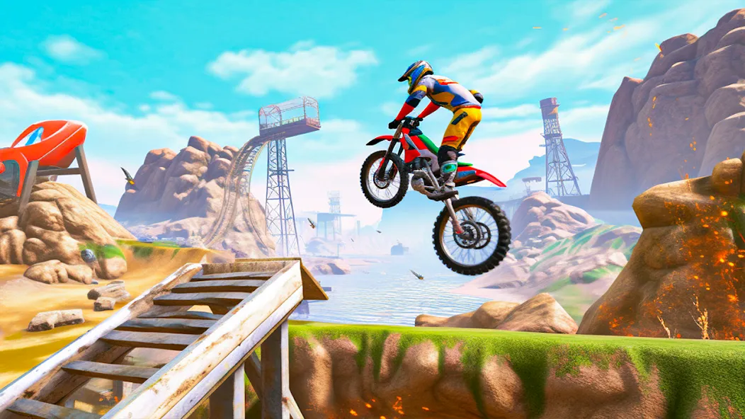 Ultimate Bike Stunt: Bike Game (Ультимейт Байк Стант) [МОД Все открыто] APK Android Screenshot 4