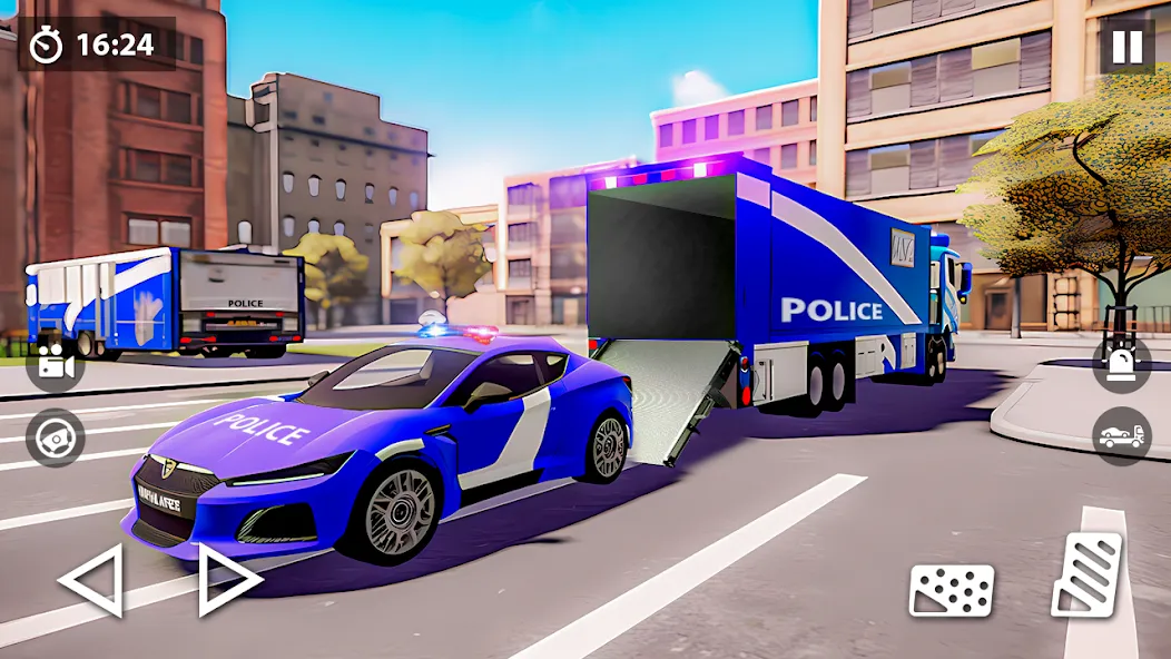US Police Car Transporter Game (Полицейский транспорт игры) [МОД Premium] APK Android Screenshot 3