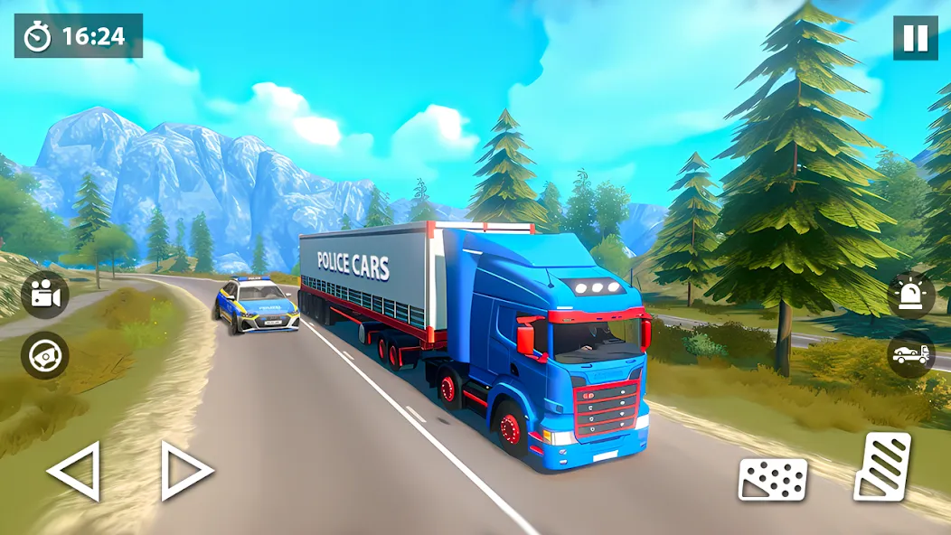 US Police Car Transporter Game (Полицейский транспорт игры) [МОД Premium] APK Android Screenshot 4