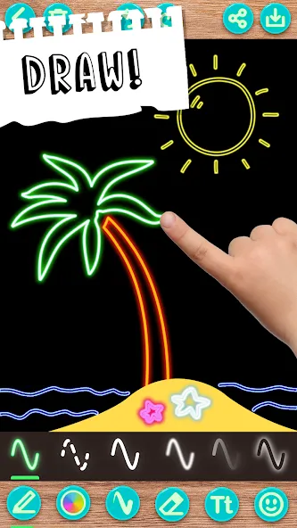 Draw Doodle - Kids drawing [МОД Все открыто] APK Android Screenshot 2