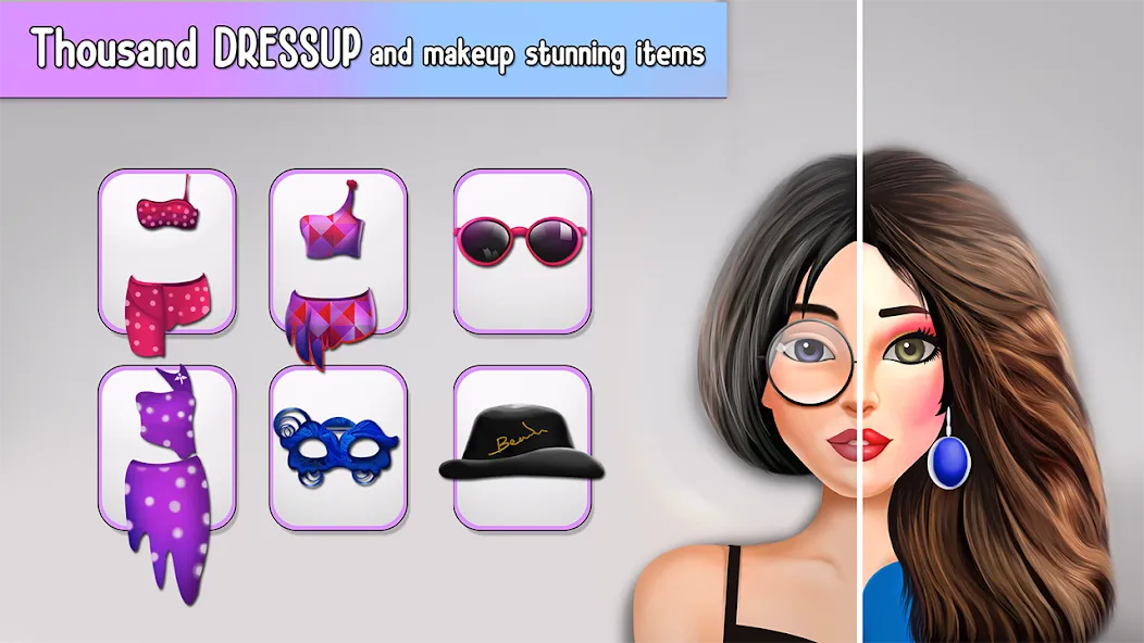 Fashion Stylist Makeup Dressup [МОД Mega Pack] APK Android Screenshot 4
