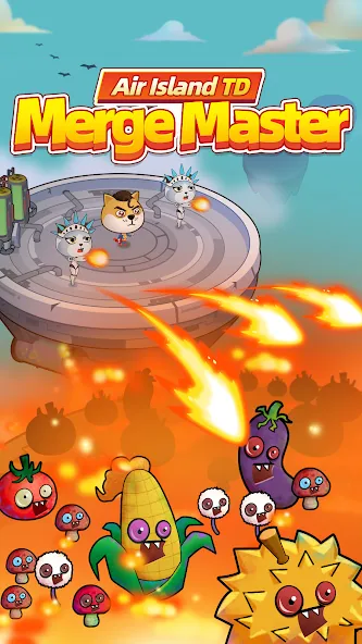 Merge Weapons：Air Island TD [МОД Все открыто] APK Android Screenshot 1