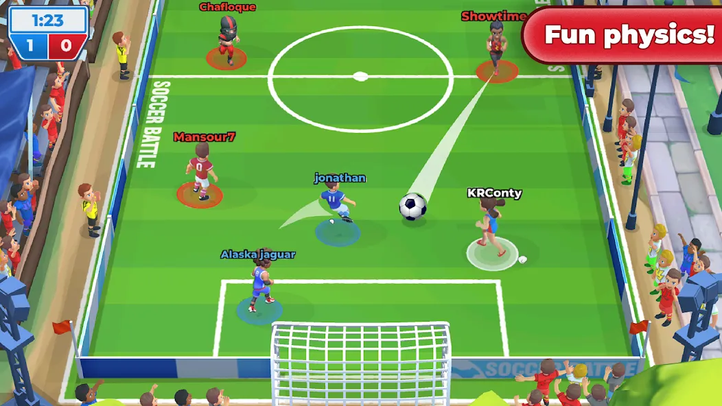 Soccer Battle -  PvP Football [МОД Бесконечные монеты] APK Android Screenshot 2