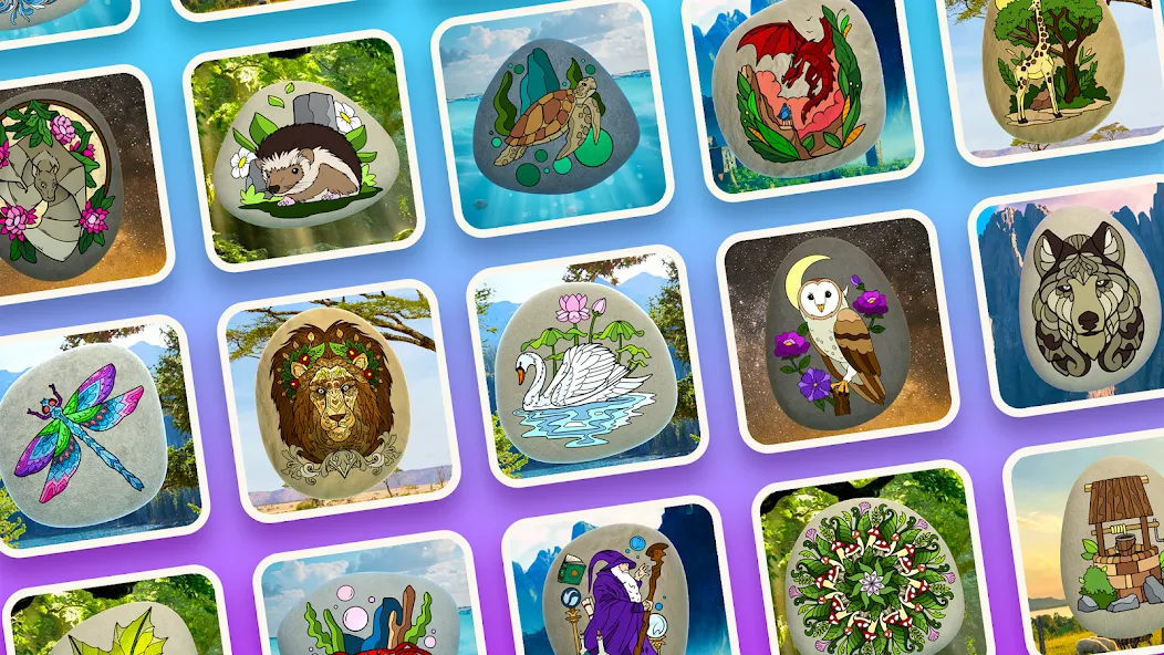 Rock Art - 3D Color by Number (Рок Арт) [МОД Бесконечные монеты] APK Android Screenshot 1