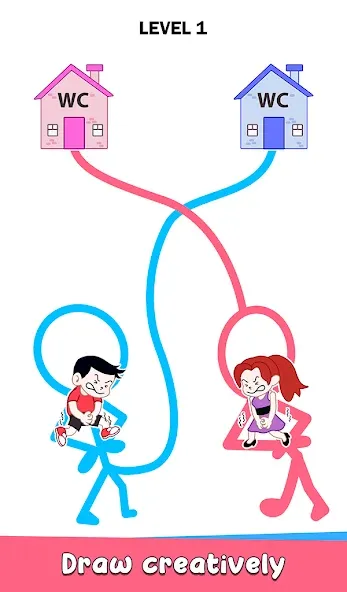 Toilet Rush Race: Draw Puzzle (Туалетная гонкаприпас) [МОД Много денег] APK Android Screenshot 1