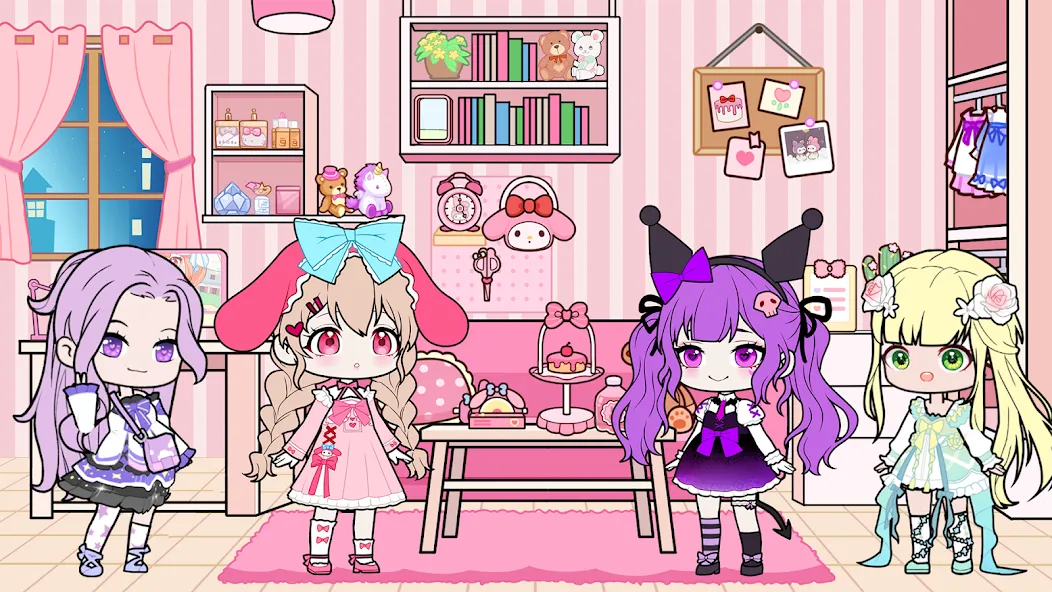 YOYO Doll School life Dress up (ЙОЙО Лайф ворлд) [МОД Меню] APK Android Screenshot 2
