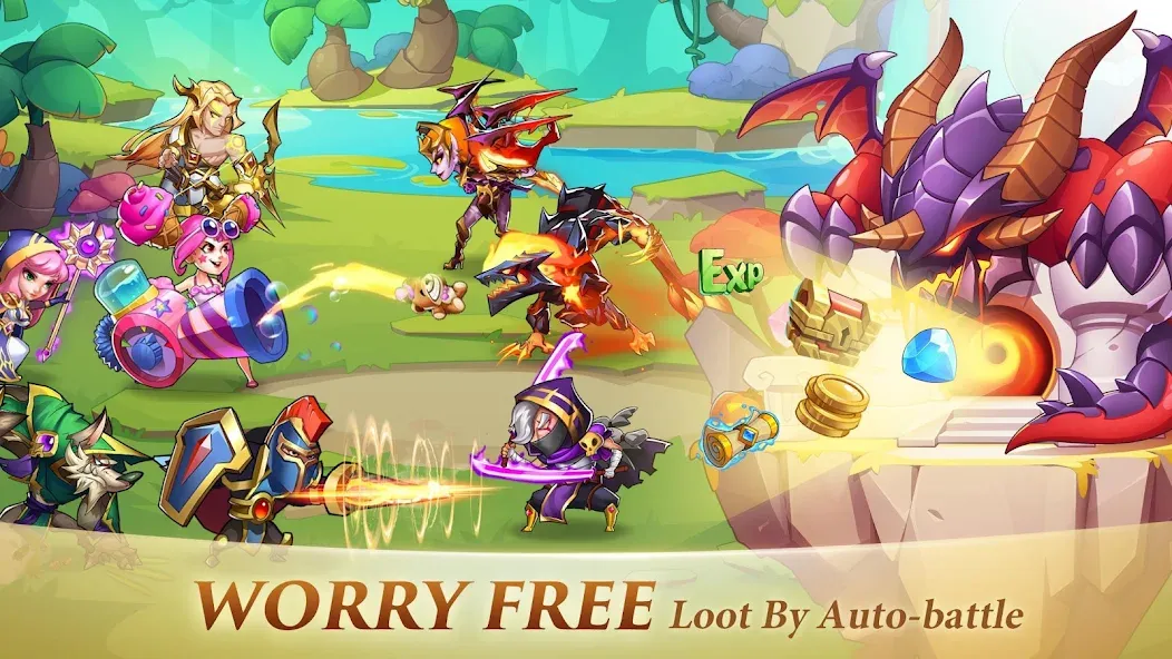 Idle Heroes (Айдел Хироес) [МОД Много денег] APK Android Screenshot 3