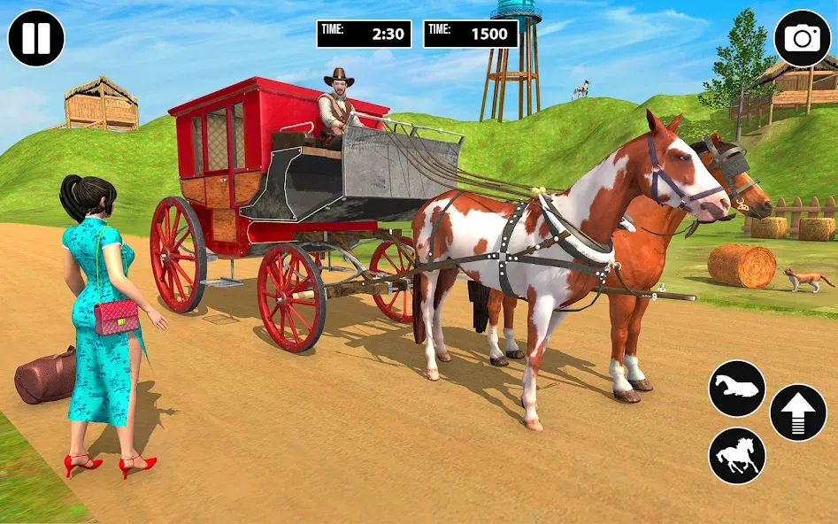 Horse Cart Taxi Transport Game [МОД Много денег] APK Android Screenshot 5