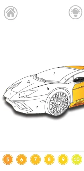 Cars Color By Number (Цветные машины по номерам) [МОД Меню] APK Android Screenshot 2