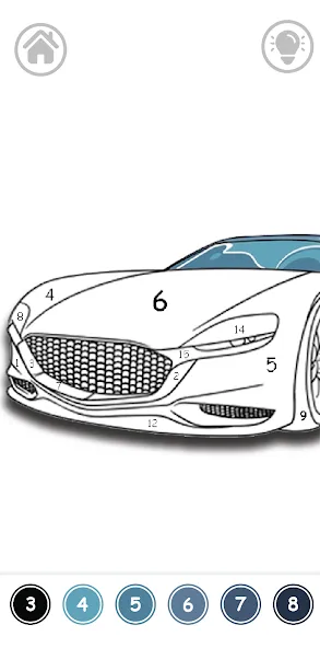 Cars Color By Number (Цветные машины по номерам) [МОД Меню] APK Android Screenshot 4