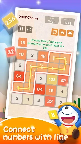 Number Charm: Slide Puzzle (Две тысячи сорок восемь) [МОД Premium] APK Android Screenshot 3