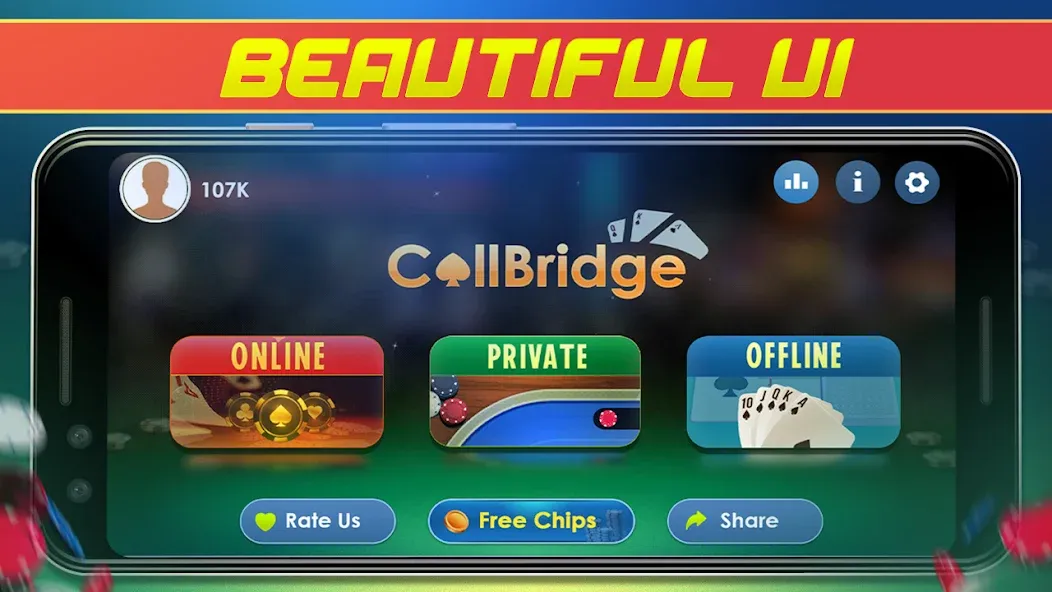 Call Bridge Card Game - Spades (Карточная игра Колл Бридж) [МОД Unlocked] APK Android Screenshot 5