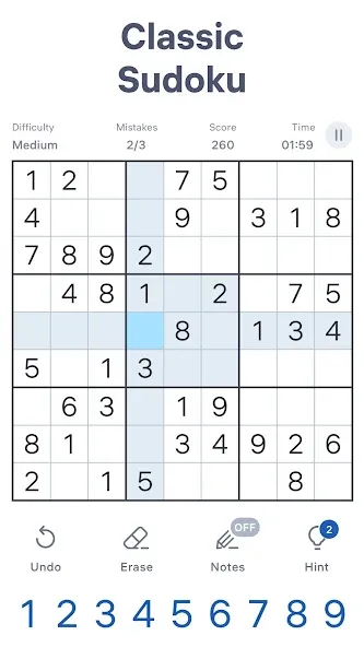 Sudoku.com - Classic Sudoku [МОД Mega Pack] APK Android Screenshot 1