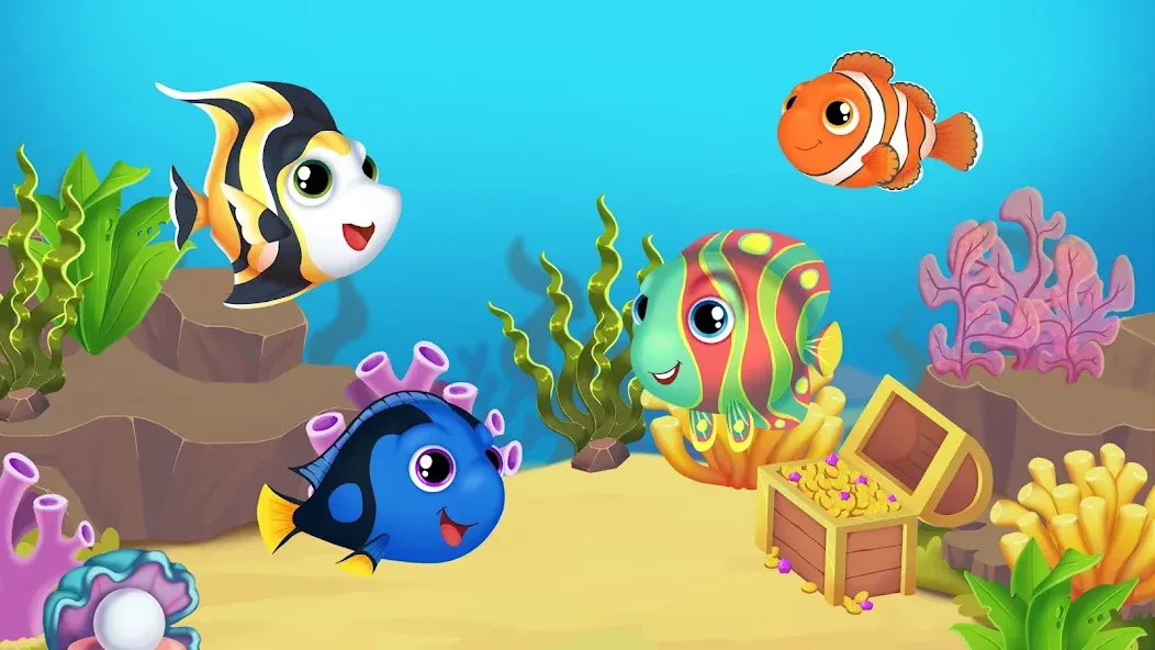 Baby Aquarium - Fish game [МОД Unlocked] APK Android Screenshot 1