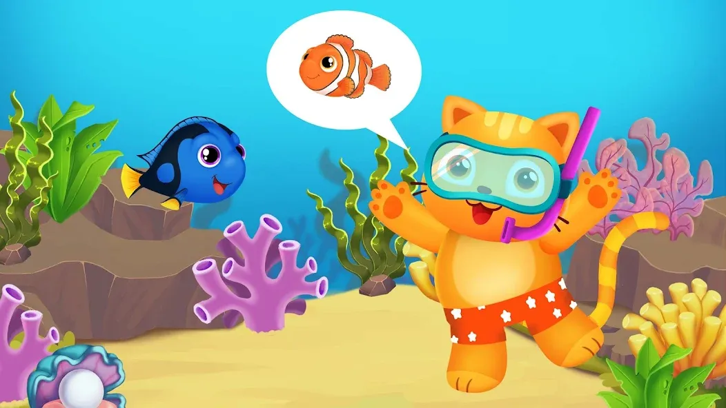 Baby Aquarium - Fish game [МОД Unlocked] APK Android Screenshot 3