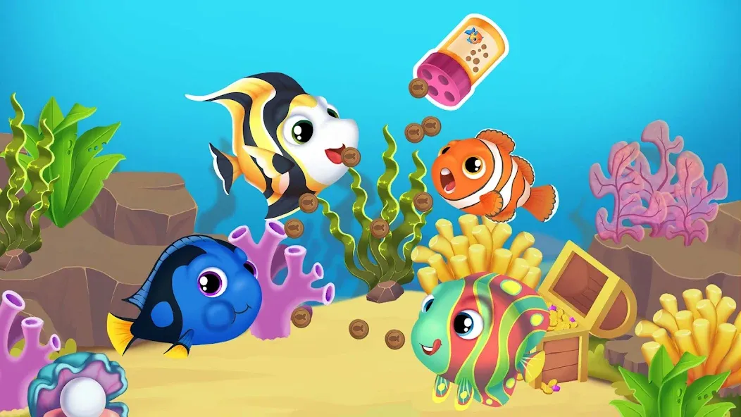 Baby Aquarium - Fish game [МОД Unlocked] APK Android Screenshot 5