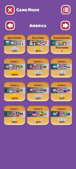 Country Flags World Quiz Game [МОД Бесконечные монеты] APK Android Screenshot 2