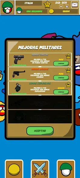 Countryballs Continental War (Кантриболз Континентальная война) [МОД Много денег] APK Android Screenshot 4