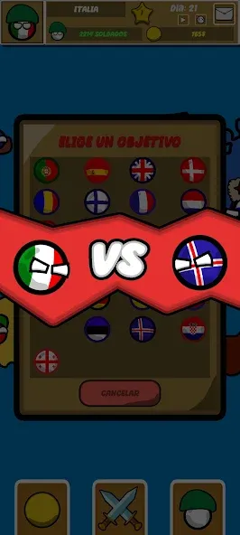 Countryballs Continental War (Кантриболз Континентальная война) [МОД Много денег] APK Android Screenshot 5