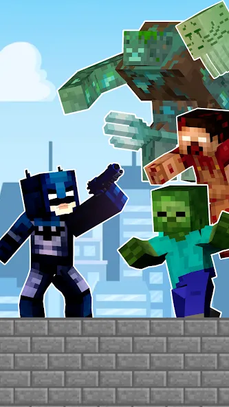 City Hero: Crime Shoot Puzzle (Хиро Крафт Пазлы) [МОД Бесконечные монеты] APK Android Screenshot 2