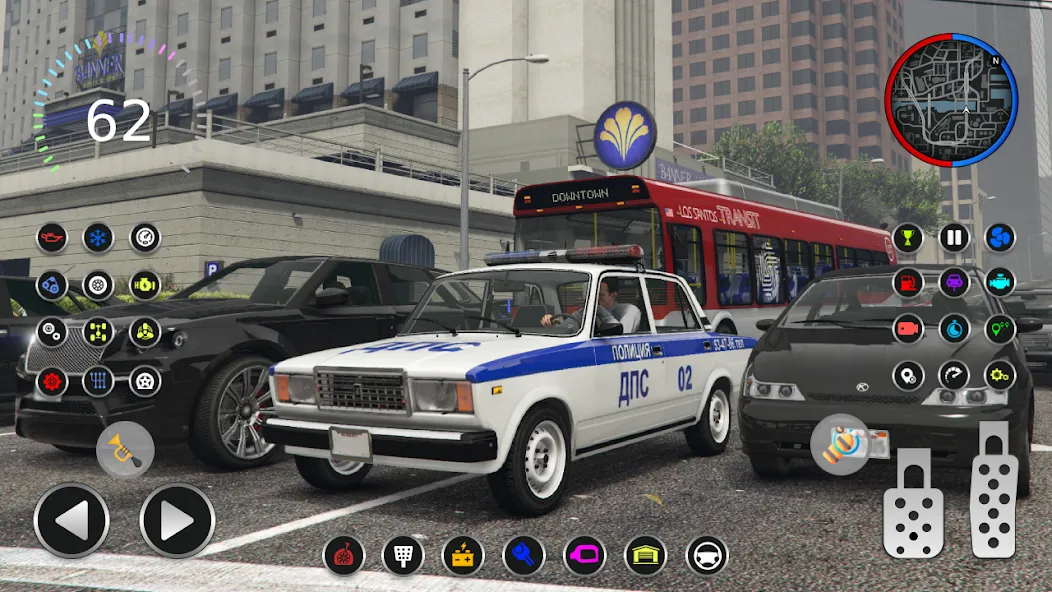 Police Car Riders: VAZ 2107 [МОД Все открыто] APK Android Screenshot 1