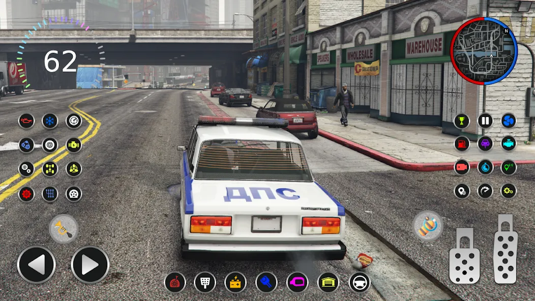 Police Car Riders: VAZ 2107 [МОД Все открыто] APK Android Screenshot 3