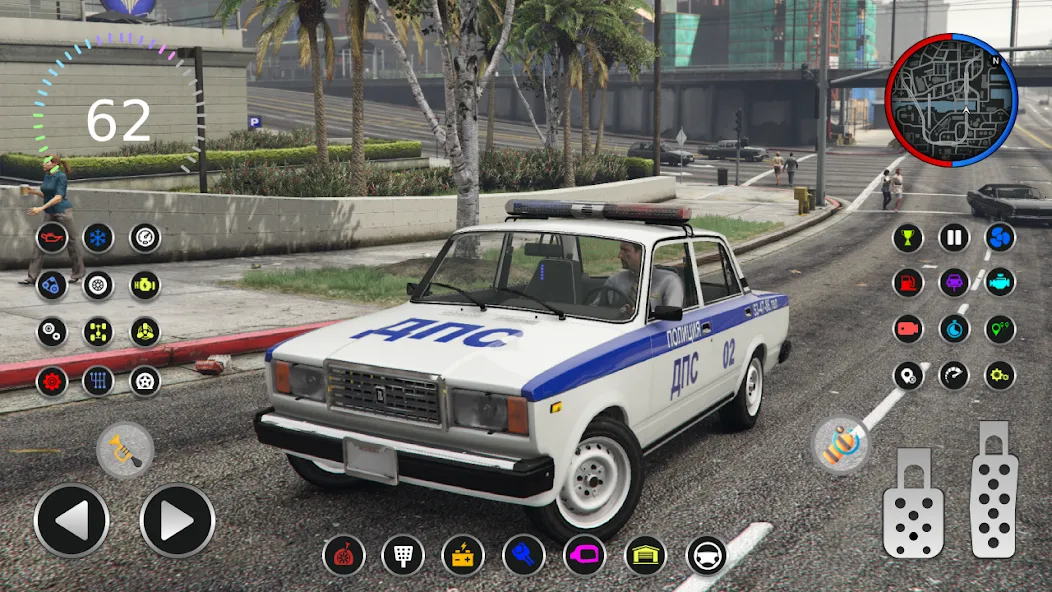 Police Car Riders: VAZ 2107 [МОД Все открыто] APK Android Screenshot 4