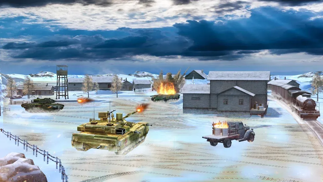 Tank Battle Army Games 2023 [МОД Unlocked] APK Android Screenshot 1