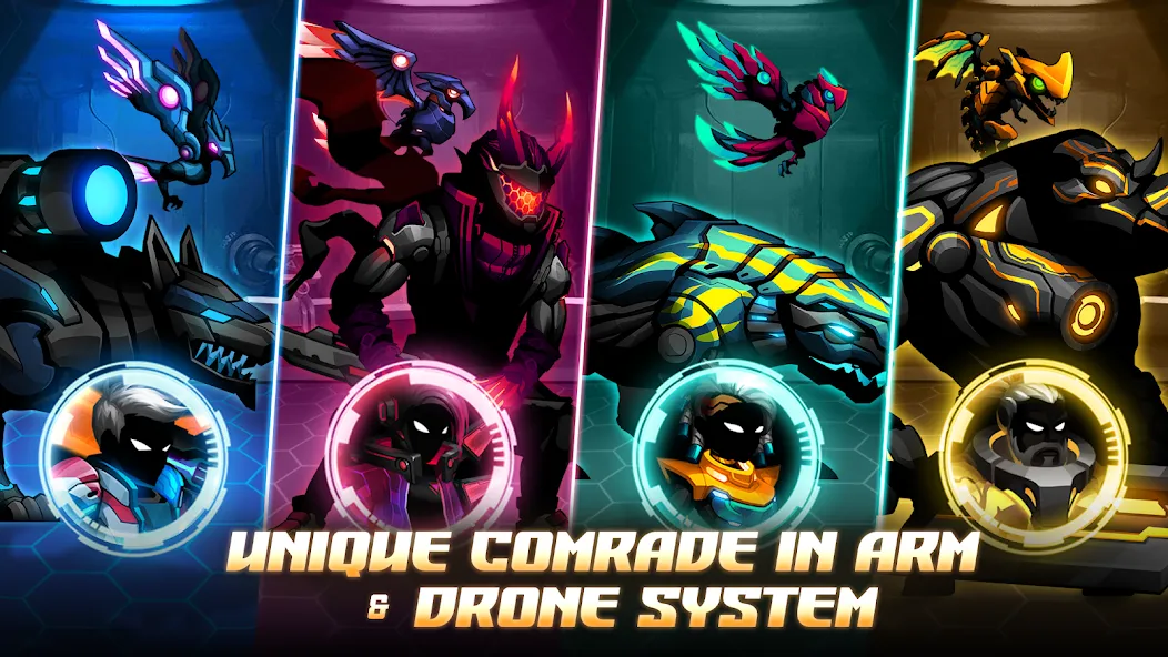 Cyber War: Offline Fantasy RPG (Сайбер Воины) [МОД Бесконечные монеты] APK Android Screenshot 4