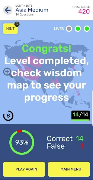 Map Quiz World Geography (Мап Квиз Всемирная География) [МОД Меню] APK Android Screenshot 3