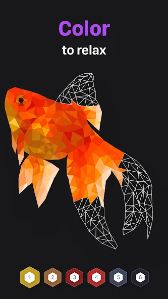 Polygon - Art Coloring Book (Полигон) [МОД Бесконечные монеты] APK Android Screenshot 1