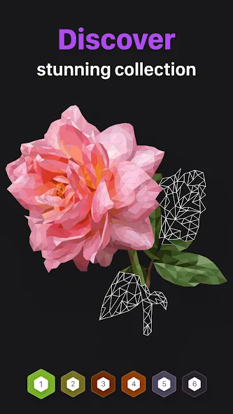 Polygon - Art Coloring Book (Полигон) [МОД Бесконечные монеты] APK Android Screenshot 2