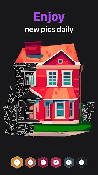 Polygon - Art Coloring Book (Полигон) [МОД Бесконечные монеты] APK Android Screenshot 3