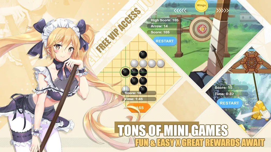 Lost in Paradise:Waifu Connect (Лост ин Парадайз) [МОД Бесконечные монеты] APK Android Screenshot 5